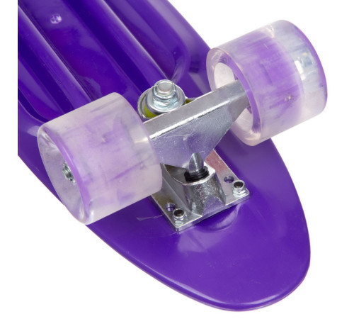 Пенні борд Penny Board круїзер пластиковий з колесами які світяться FISH фіолетовий