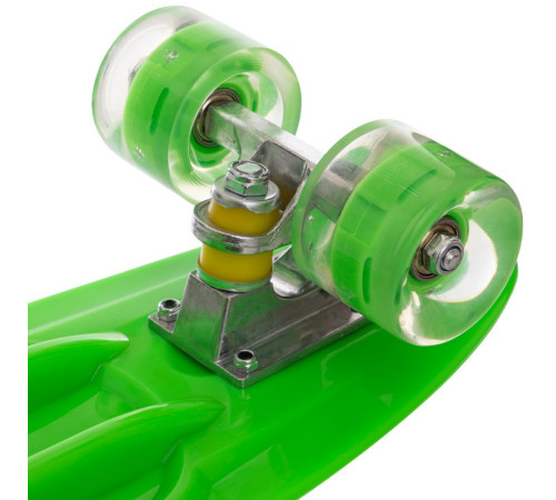 Пенні борд Penny Board круїзер пластиковий з колесами які світяться FISH оливковий
