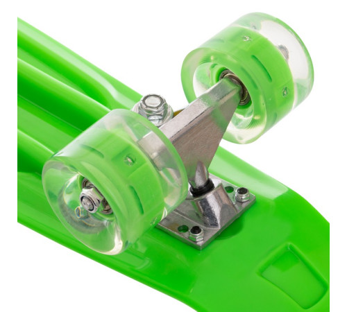 Пенні борд Penny Board круїзер пластиковий з колесами які світяться FISH оливковий