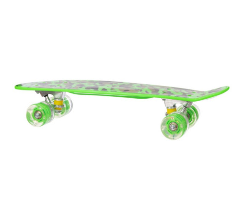 Пенні борд Penny Board круїзер пластиковий з колесами які світяться FISH оливковий