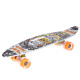 Пенні борд Penny Board круїзер пластиковий з колесами які світяться та ручкою для перенесення 24" SP-Sport чорний-білий