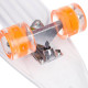 Пенні борд Penny Board круїзер пластиковий з колесами які світяться та ручкою для перенесення 24" SP-Sport чорний-білий