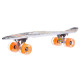 Пенні борд Penny Board круїзер пластиковий з колесами які світяться та ручкою для перенесення 24" SP-Sport чорний-білий