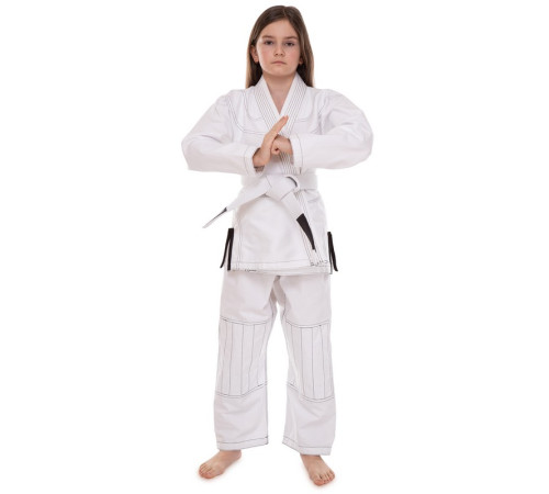 Кімоно для бразильського джиу-джитсу BJJ біле куртка штани та пояс CORE 140-180см білий