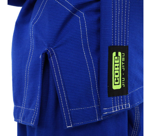 Кімоно для бразильського джиу-джитсу BJJ синє куртка штани та пояс CORE 140-180см синій