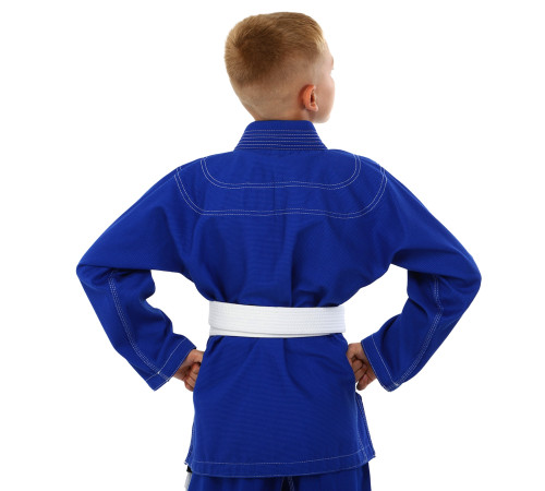Кімоно для бразильського джиу-джитсу BJJ синє куртка штани та пояс CORE 140-180см синій