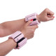 Утяжелители-браслеты для рук и ног с силиконовым покрытием FITNESS BRACELETS 2x0,5кг розовый