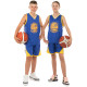 Форма баскетбольна дитяча NBA клуб Golden state warriors 30 S-2XL синій-жовтий