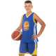 Форма баскетбольна дитяча NBA клуб Golden state warriors 30 S-2XL синій-жовтий