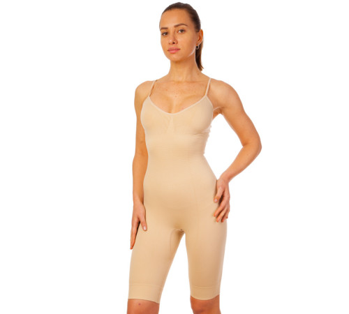 Комбідрес стягуючий коригуючий з ефектом пуш-ап SP-Sport Control Bodysuit розмір S-3XL тілесний