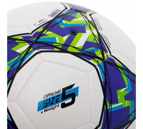 М'яч футбольний LI-NING №5 TPU+EVA білий-синій