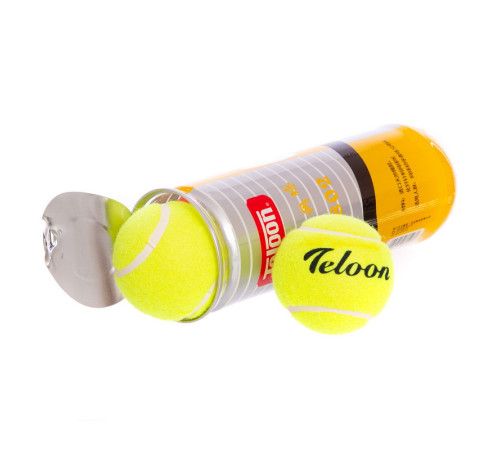 М'ячі для великого тенісу TELOON 3шт салатовий