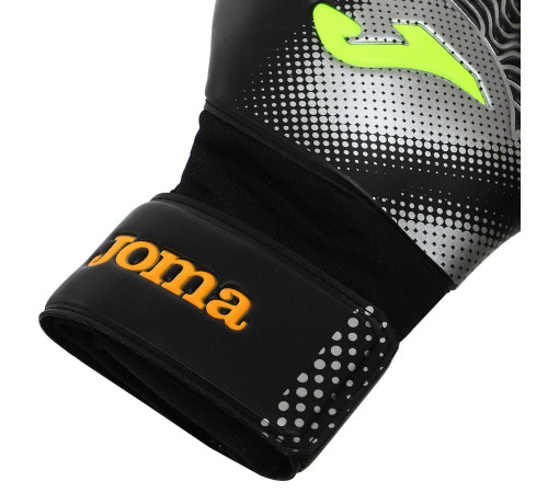 Рукавиці воротарські професійні із захистом пальців Joma PREMIER розмір 7-12 чорний-сірий