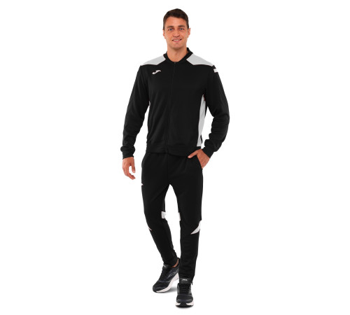 Костюм спортивний кофта на блискавці та штани Joma CHAMPIONSHIP VI 6XS-2XL чорний-білий