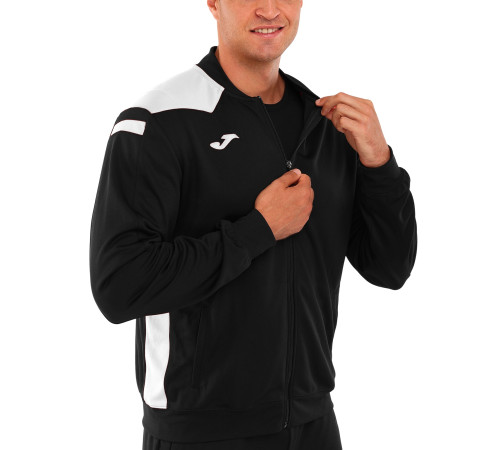 Костюм спортивний кофта на блискавці та штани Joma CHAMPIONSHIP VI 6XS-2XL чорний-білий