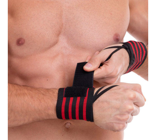 Бинты кистевые для жима STRENGTH WRIST WRAPS Zelart 2штуки цвета в ассортименте