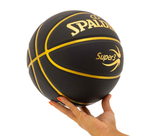 Мяч баскетбольный SPALDING SUPER3 размер 7 черный