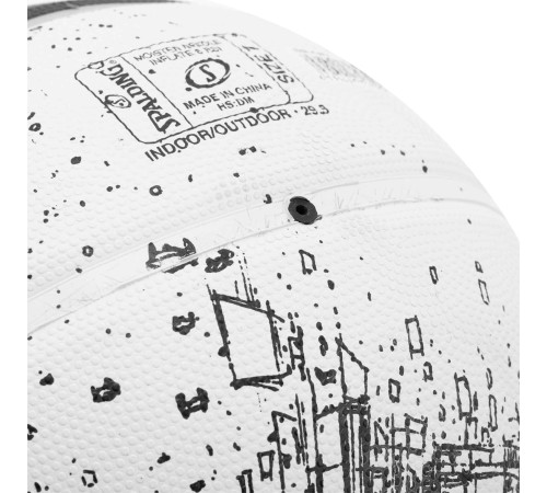 Мяч баскетбольный резиновый SPALDING SKETCH размер 7 черный