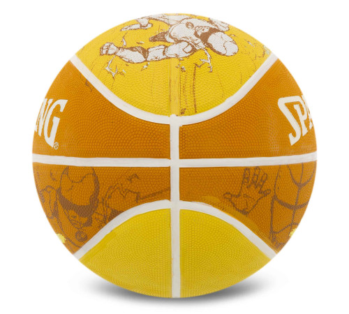 Мяч баскетбольный резиновый SPALDING SKETCH CRACK размер 7 желтый