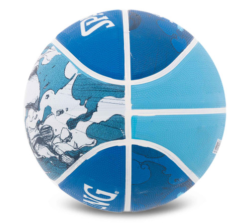 Мяч баскетбольный резиновый SPALDING SKETCH DRIBBLE размер 7 синий
