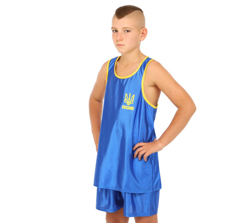 Форма боксерська дитяча майка та шорти SP-Sport UKRAINE S-XL кольори в асортименті