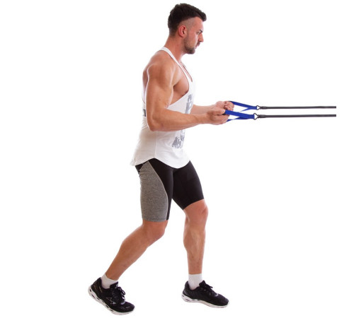 Тренажер для плавания с ручками для тренировки гребка MadWave ROWER TRAINER DRY длина 1,2м цвета в ассортименте