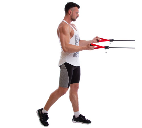Тренажер для плавания с ручками для тренировки гребка MadWave ROWER TRAINER DRY длина 1,2м цвета в ассортименте