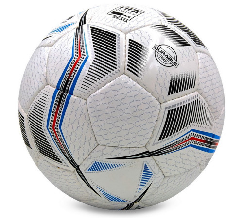 М'яч футбольний SOCCERMAX FIFA №5 PU білий-чорний