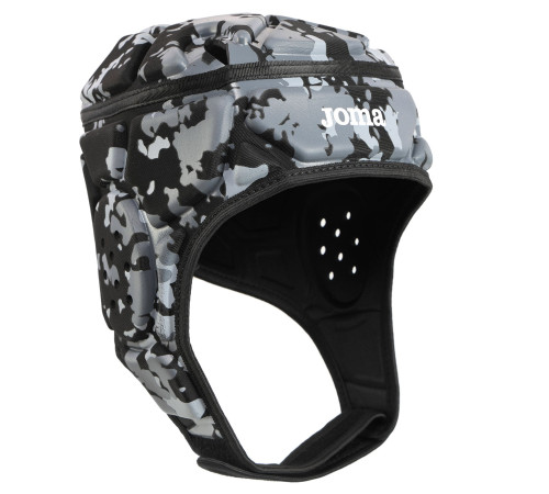 Шолом захисний м'який для гри в регбі Joma PROTECT M-L чорний-сірий