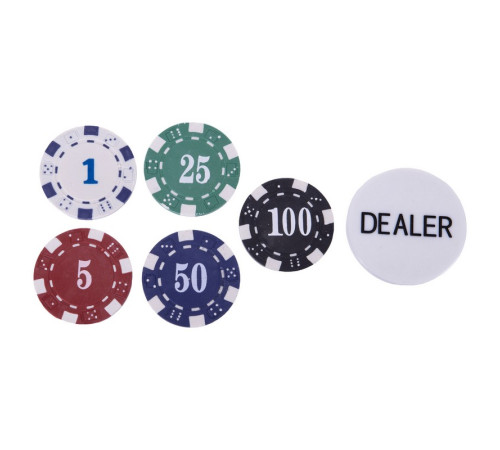 Набор для покера в кейсе из экокожи Poker game set SP-Sport 300 фишек