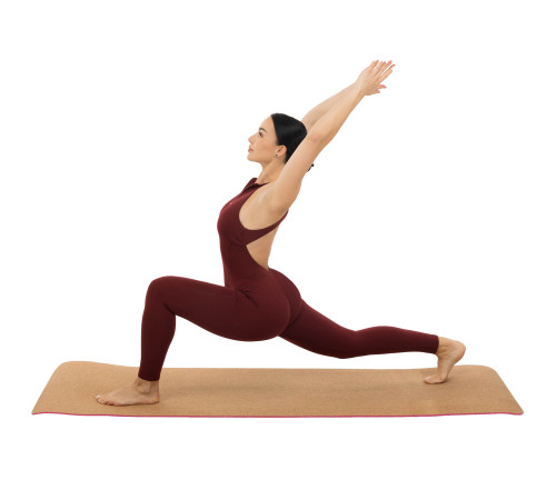 Килимок для йоги Пробковий каучуковий двошаровий Yoga mat SP-Sport 183x61x0,6см кольори в асортименті