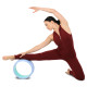 Колесо для йоги масажне SP-Sport Fit Wheel Yoga блакитний-м'ятний