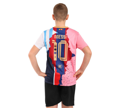 Форма футбольна дитяча MESSI 10 SP-Sport 20-30 рожевий-чорний
