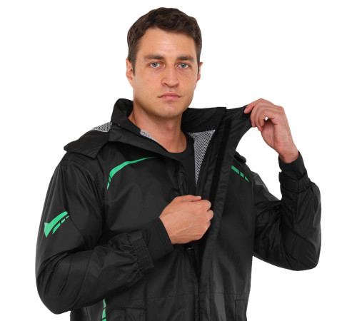 Мотодощовик роздільний куртка та штани SP-Sport M-3XL чорний