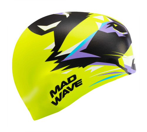 Шапочка для плавання силіконова юніорська MadWave Raccoon кольори в асортименті
