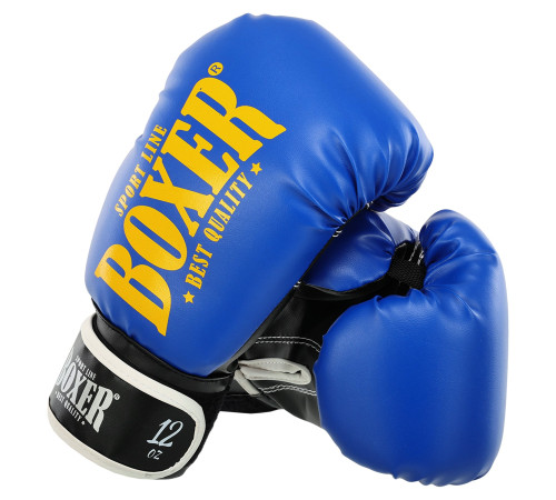 Рукавиці боксерські на липучці штучна шкіра BOXER NEW 10-16 унцій кольори в асортименті