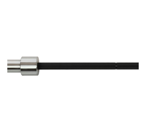 Гриф прямий для станової тяги хромований Олімпійський Texas Deadlift Bar LiveUp довжина 2,3 м гриф ø50мм хром-чорний