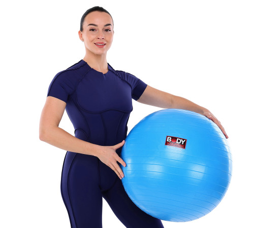 Фітбол м'яч для фітнесу глянцевий BODY SCULPTURE ø65см синій