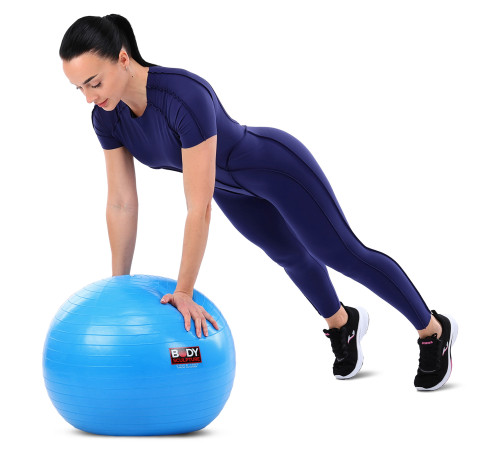 Фітбол м'яч для фітнесу глянцевий BODY SCULPTURE ø65см синій