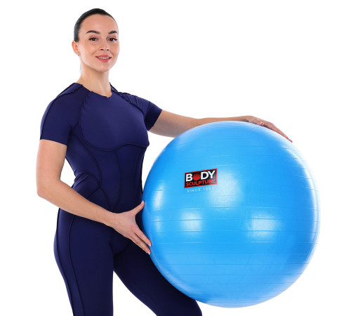 Фітбол м'яч для фітнесу глянцевий BODY SCULPTURE ø75см синій