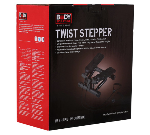 Степпер з еспандерами та вбудованим міні-комп'ютером BODY SCULPTURE TWIST STEPPER