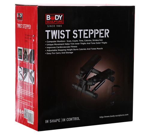 Степпер з еспандерами та вбудованим міні-комп'ютером BODY SCULPTURE TWIST STEPPER