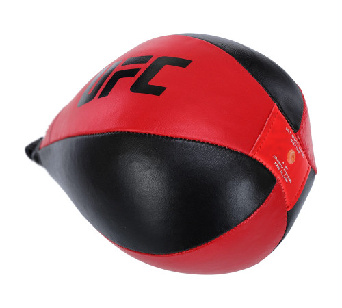 Груша боксерская подвесная каплевидная пневматическая UFC 10х7" 25см черный-красный