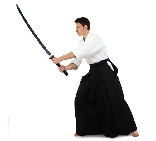 Комплект форми для айкідо Aikido Gi айкідоги куртка біла і хакама чорна SP-Sport 155-190см білий-чорний