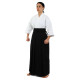 Комплект форми для айкідо Aikido Gi айкідоги куртка біла і хакама чорна SP-Sport 155-190см білий-чорний
