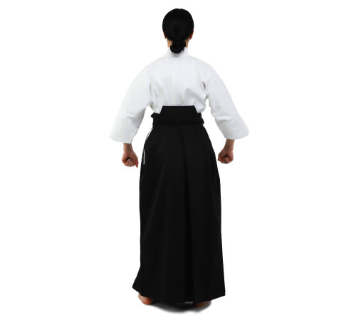 Комплект форми для айкідо Aikido Gi айкідоги куртка біла і хакама чорна SP-Sport 155-190см білий-чорний