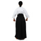 Комплект форми для айкідо Aikido Gi айкідоги куртка біла і хакама чорна SP-Sport 155-190см білий-чорний
