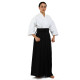 Комплект форми для айкідо Aikido Gi айкідоги куртка біла і хакама чорна SP-Sport 155-190см білий-чорний