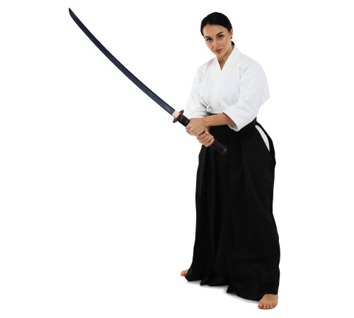 Комплект форми для айкідо Aikido Gi айкідоги куртка біла і хакама чорна SP-Sport 155-190см білий-чорний