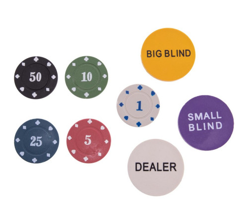 Набір для покеру в круглій металевій коробці Texas Holdem Poker set SP-Sport 240 фішок
